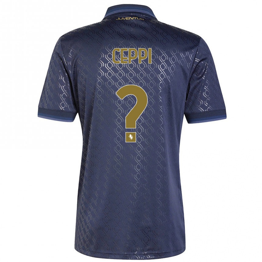 Kids Football Paolo Ceppi #0 Navy Blue Third Jersey 2024/25 T-Shirt Canada