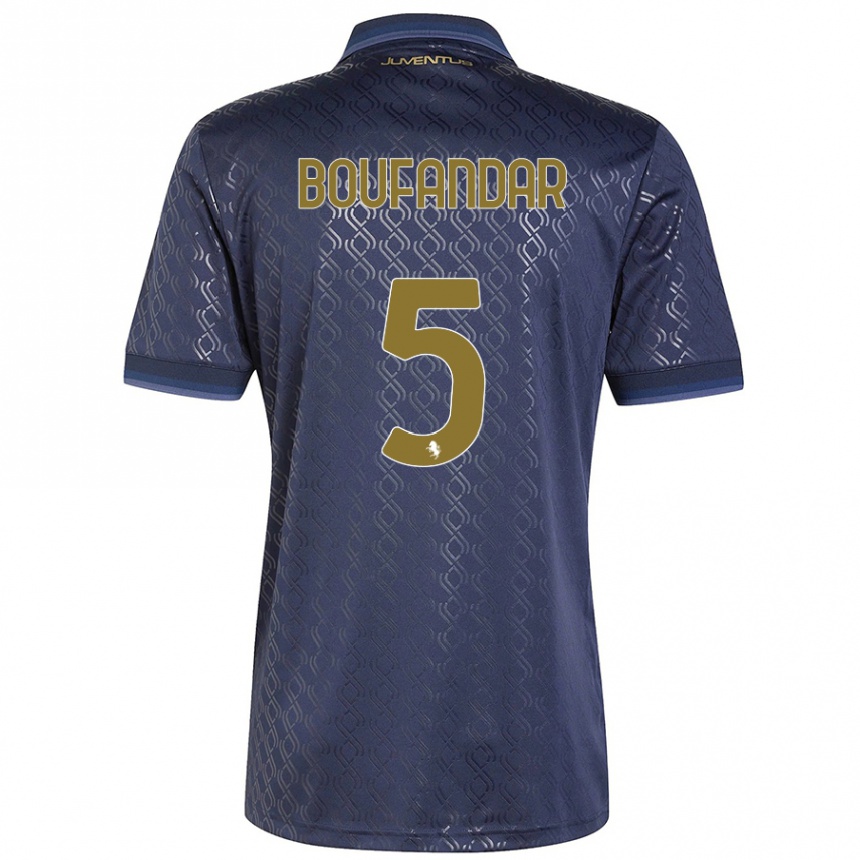 Kids Football Adam Boufandar #5 Navy Blue Third Jersey 2024/25 T-Shirt Canada