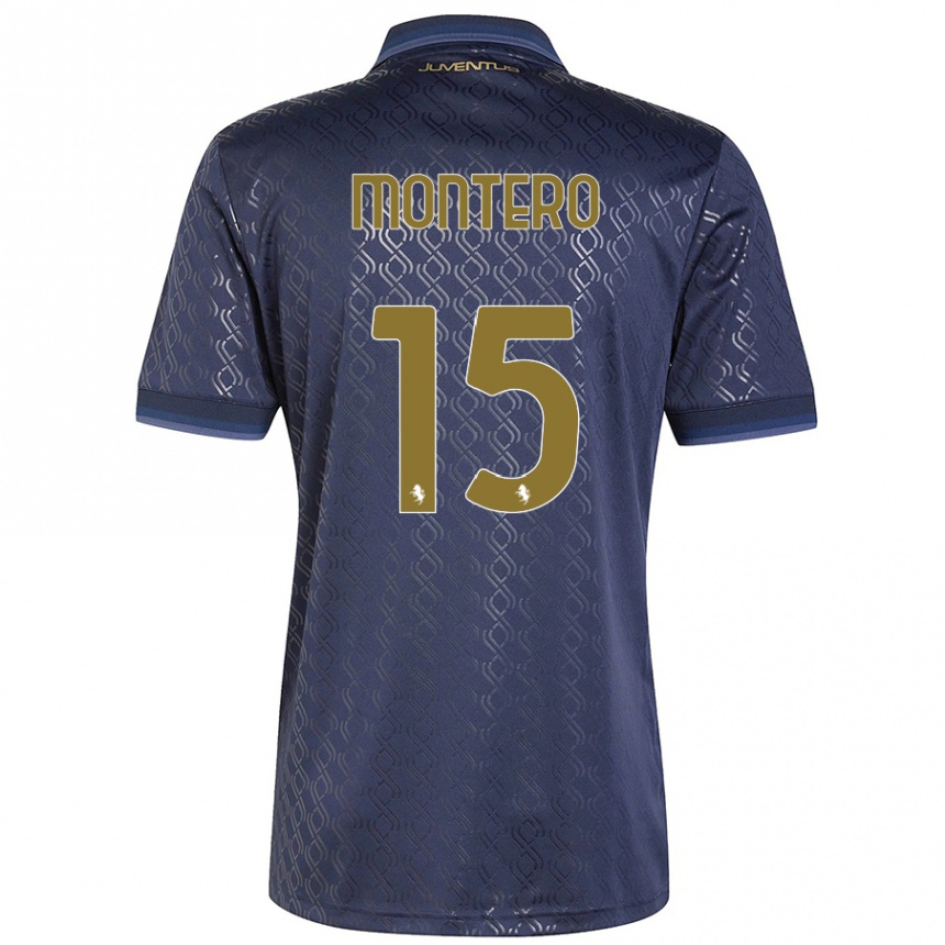 Kids Football Alfonso Montero #15 Navy Blue Third Jersey 2024/25 T-Shirt Canada