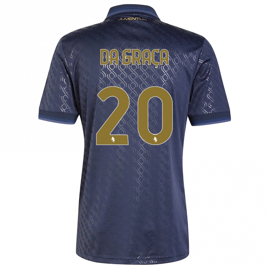 Kids Football Cosimo Da Graça #20 Navy Blue Third Jersey 2024/25 T-Shirt Canada