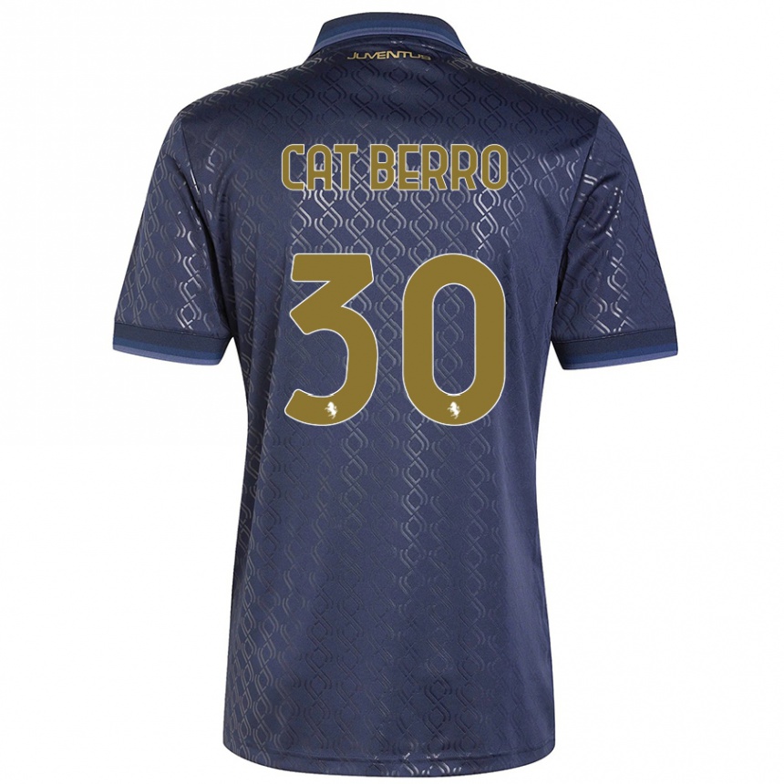 Kids Football Simone Cat Berro #30 Navy Blue Third Jersey 2024/25 T-Shirt Canada