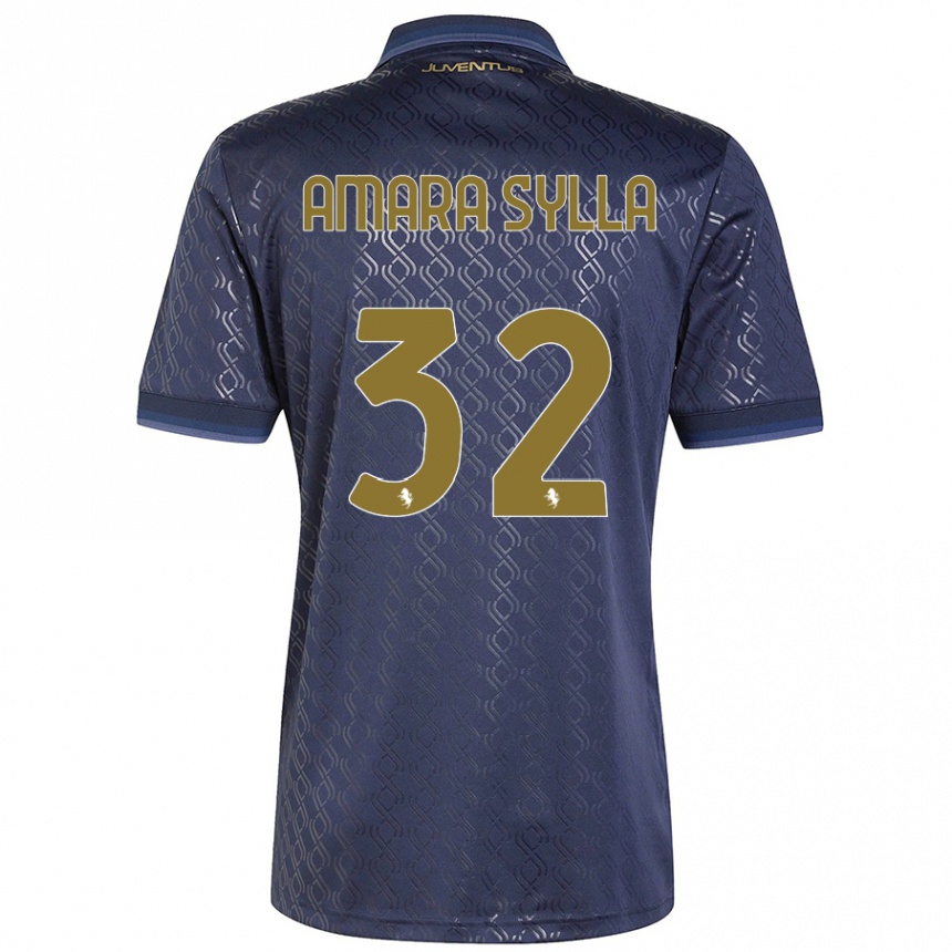 Kids Football Idris Amara Sylla #32 Navy Blue Third Jersey 2024/25 T-Shirt Canada