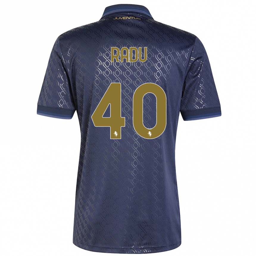 Kids Football Riccardo Radu #40 Navy Blue Third Jersey 2024/25 T-Shirt Canada