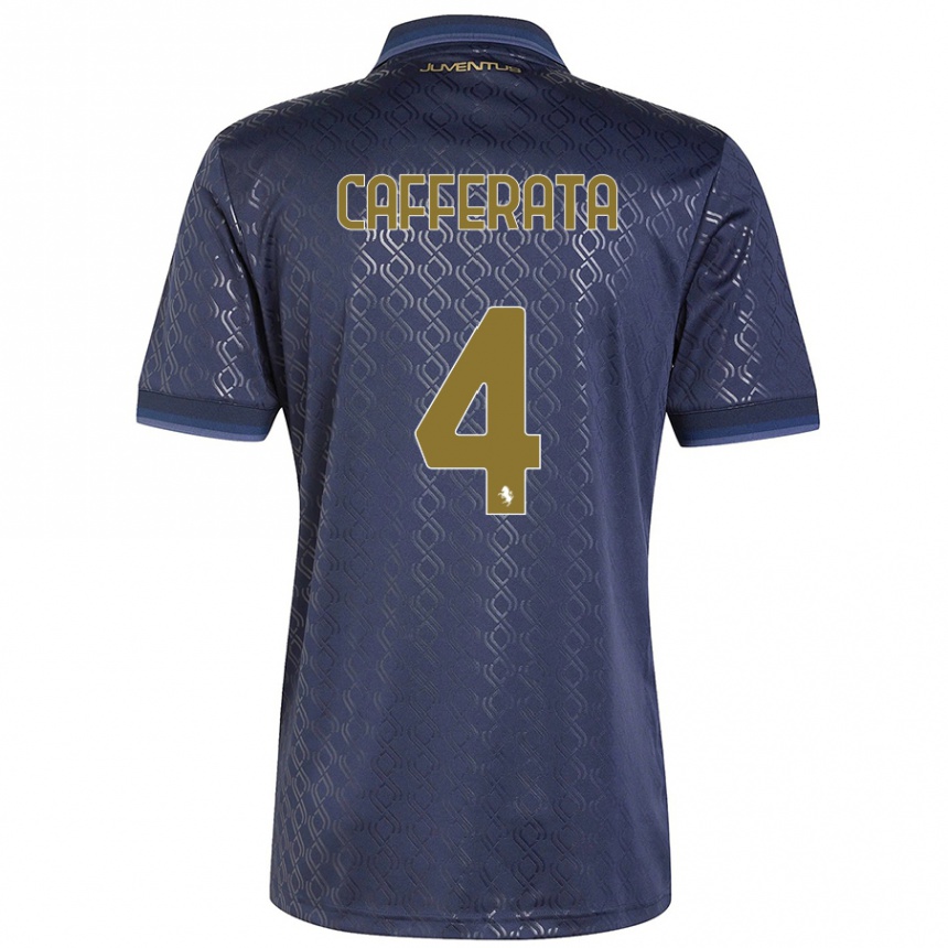 Kids Football Federica Cafferata #4 Navy Blue Third Jersey 2024/25 T-Shirt Canada