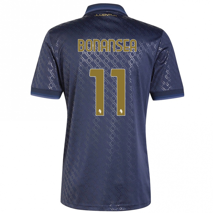 Enfant Football Maillot Barbara Bonansea #11 Bleu Marine Troisieme 2024/25 Canada