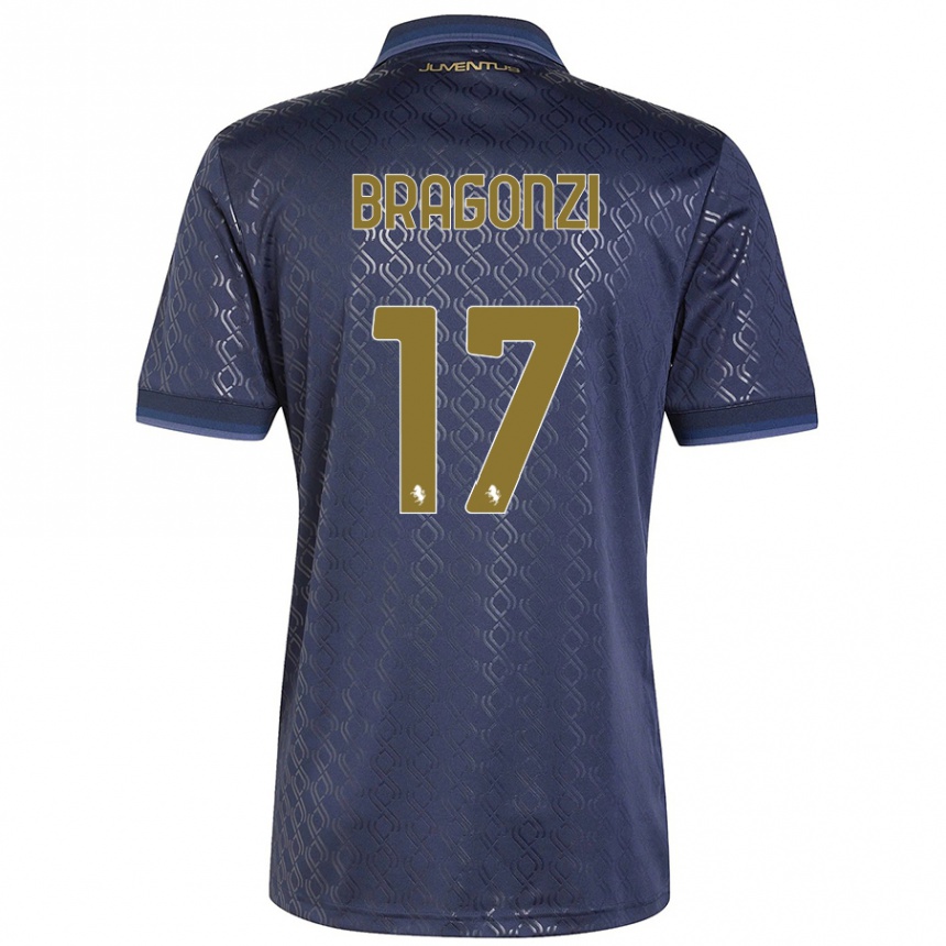 Kids Football Asia Bragonzi #17 Navy Blue Third Jersey 2024/25 T-Shirt Canada