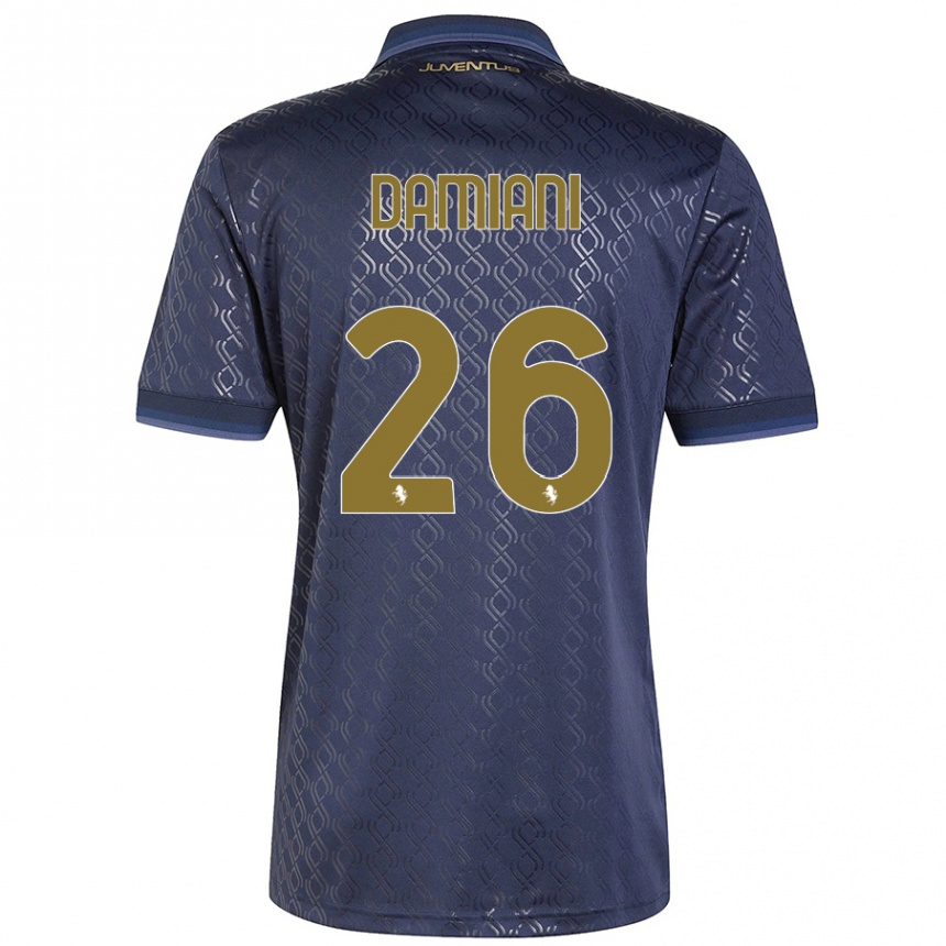 Kids Football Samuele Damiani #26 Navy Blue Third Jersey 2024/25 T-Shirt Canada