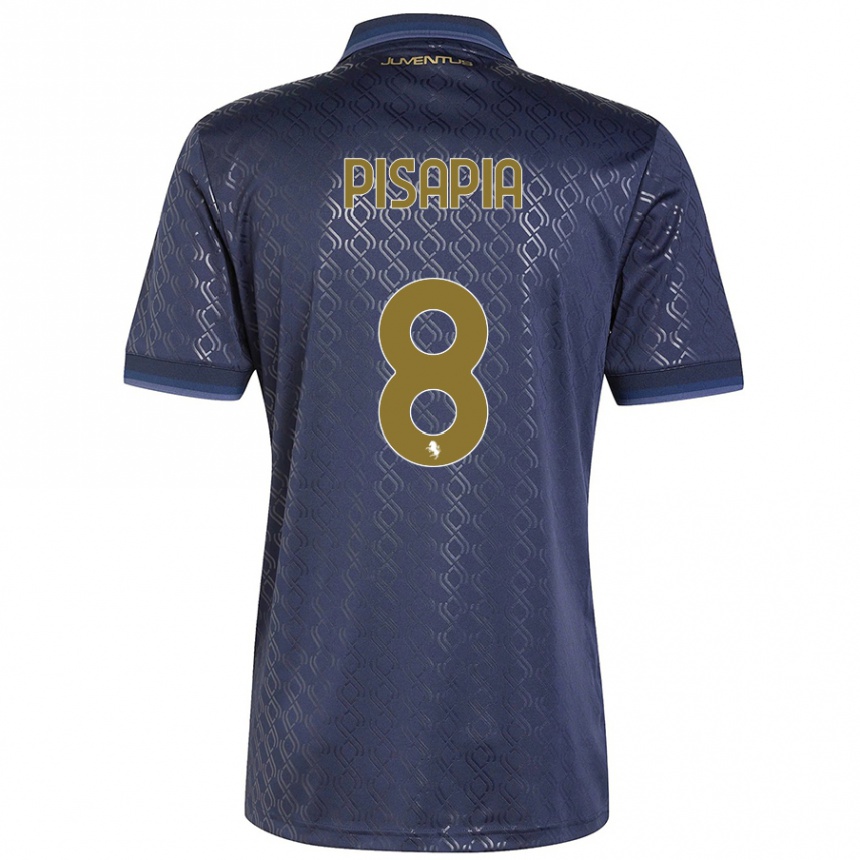 Kids Football Luciano Pisapia #8 Navy Blue Third Jersey 2024/25 T-Shirt Canada