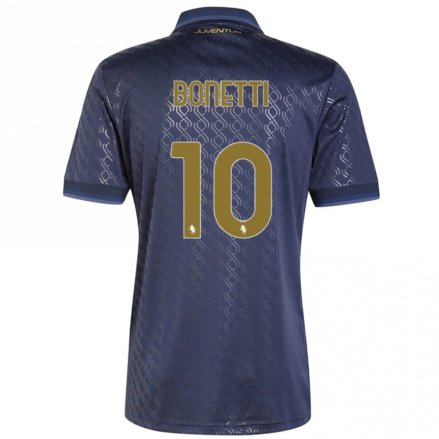 Kids Football Andrea Bonetti #10 Navy Blue Third Jersey 2024/25 T-Shirt Canada