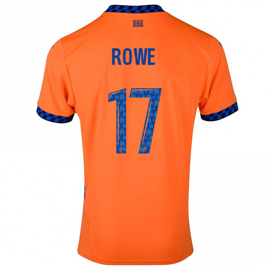 Kids Football Jonathan Rowe #17 Orange Dark Blue Third Jersey 2024/25 T-Shirt Canada