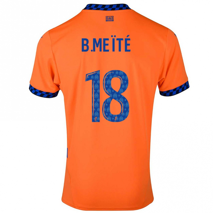 Kids Football Bamo Meïté #18 Orange Dark Blue Third Jersey 2024/25 T-Shirt Canada