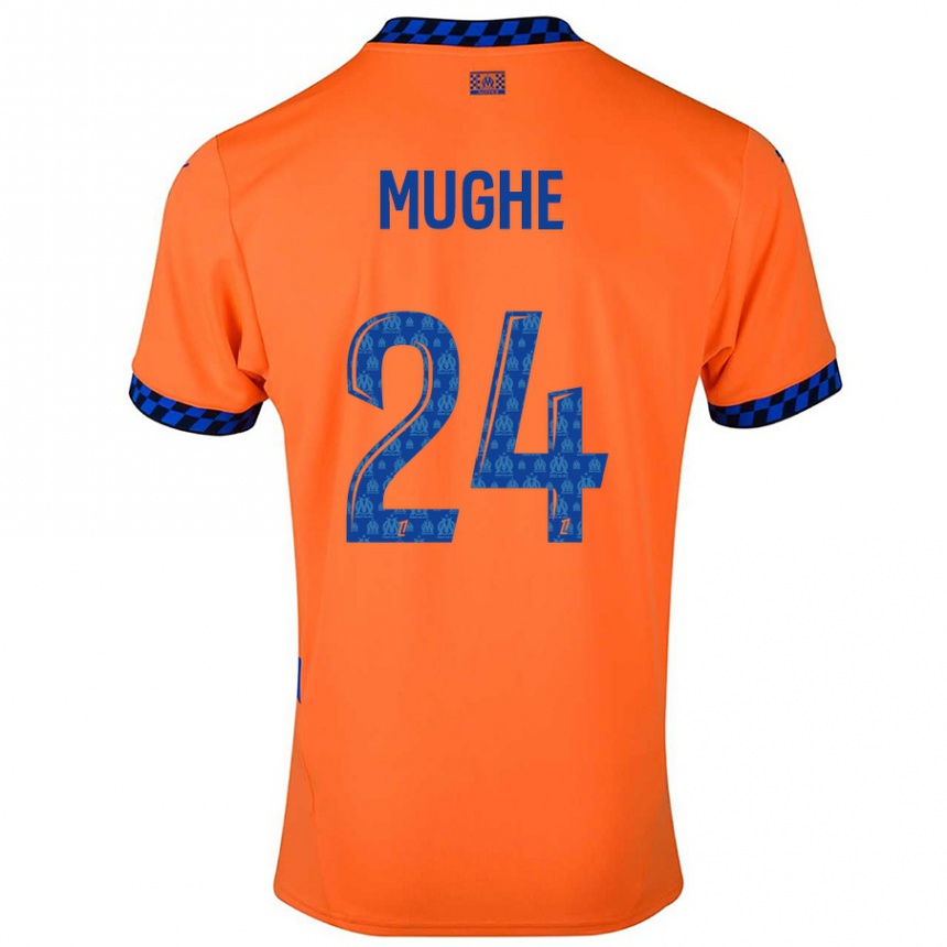 Enfant Football Maillot François Mughe #24 Orange Bleu Foncé Troisieme 2024/25 Canada