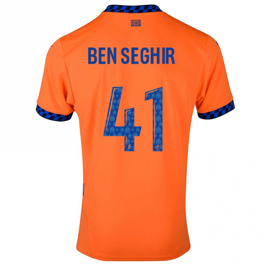 Enfant Football Maillot Salim Ben Seghir #41 Orange Bleu Foncé Troisieme 2024/25 Canada