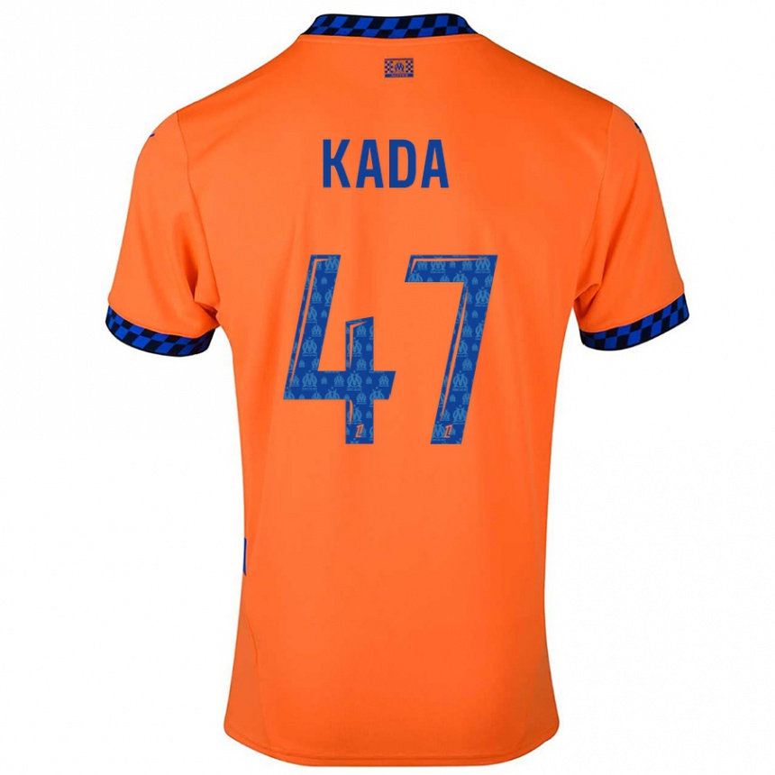 Kids Football Joakim Kada #47 Orange Dark Blue Third Jersey 2024/25 T-Shirt Canada