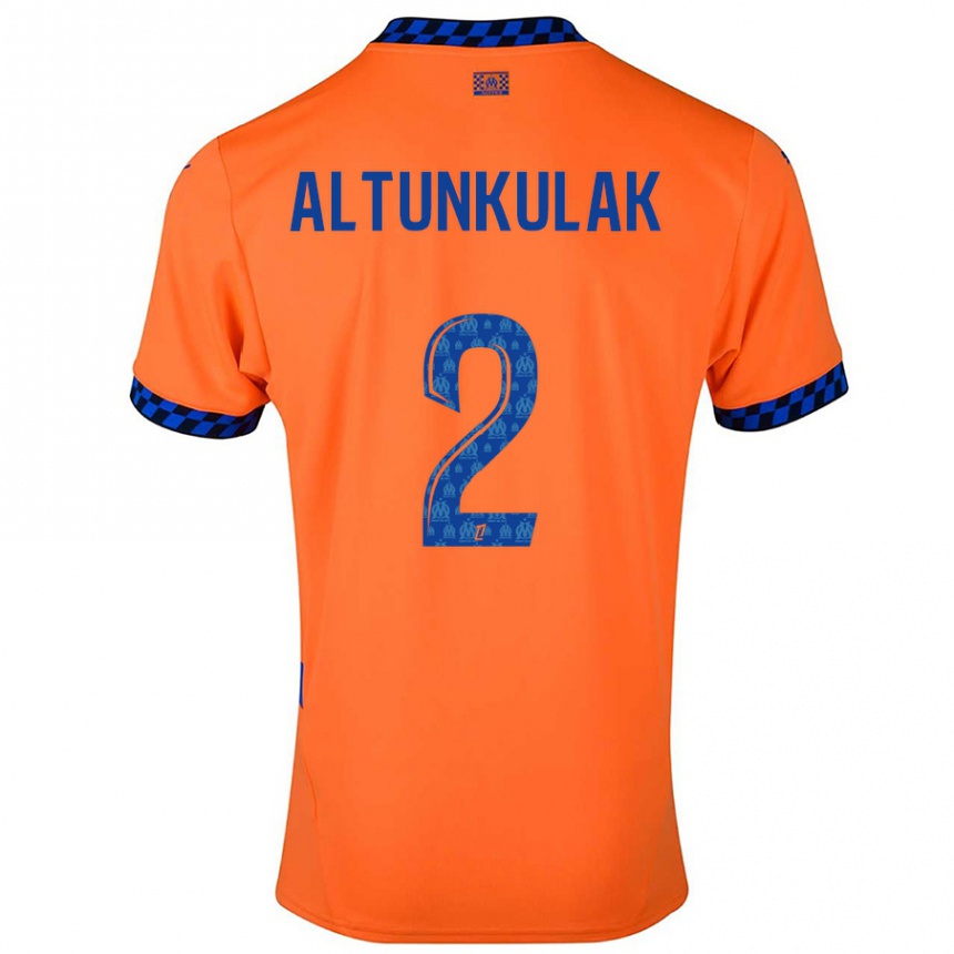 Enfant Football Maillot Selen Altunkulak #2 Orange Bleu Foncé Troisieme 2024/25 Canada