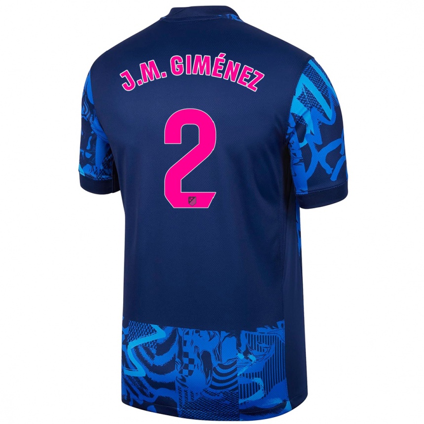 Kids Football Jose Maria Gimenez #2 Royal Blue Third Jersey 2024/25 T-Shirt Canada