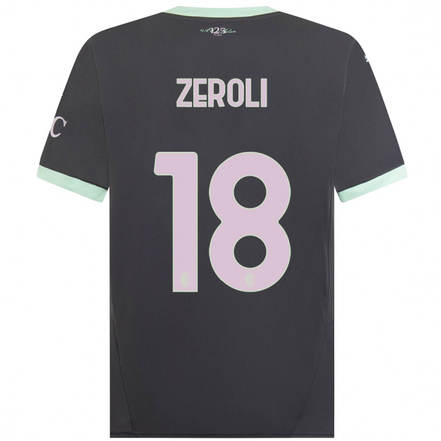 Kids Football Kevin Zeroli #18 Grey Third Jersey 2024/25 T-Shirt Canada