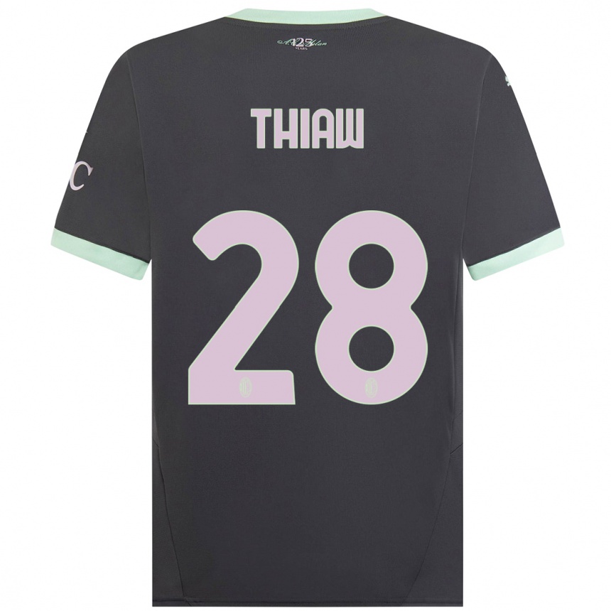 Kids Football Malick Thiaw #28 Grey Third Jersey 2024/25 T-Shirt Canada