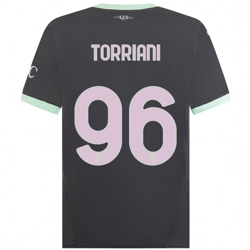 Enfant Football Maillot Lorenzo Torriani #96 Gris Troisieme 2024/25 Canada