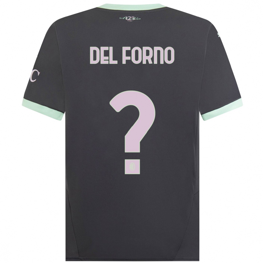 Kids Football Luca Del Forno #0 Grey Third Jersey 2024/25 T-Shirt Canada