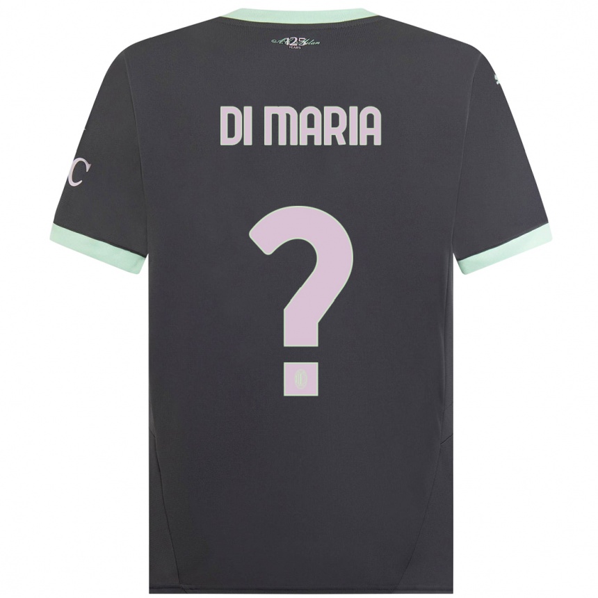 Kids Football Alessandro Di Maria #0 Grey Third Jersey 2024/25 T-Shirt Canada