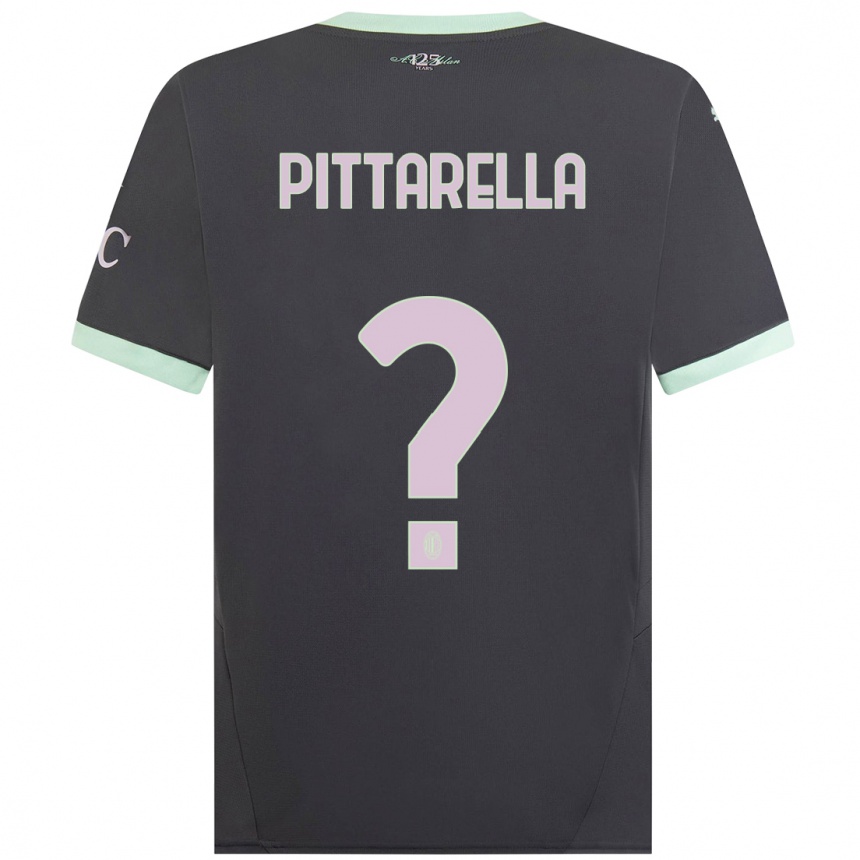 Kids Football Matteo Pittarella #0 Grey Third Jersey 2024/25 T-Shirt Canada