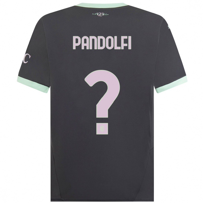 Kids Football Fabio Pandolfi #0 Grey Third Jersey 2024/25 T-Shirt Canada