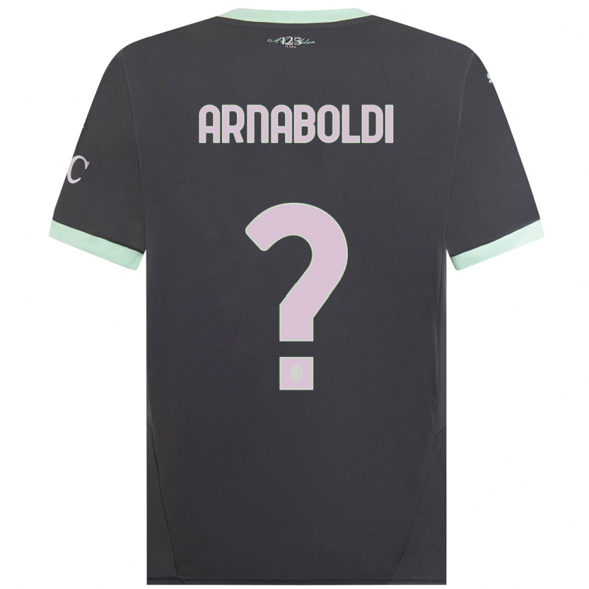 Kids Football Pietro Arnaboldi #0 Grey Third Jersey 2024/25 T-Shirt Canada