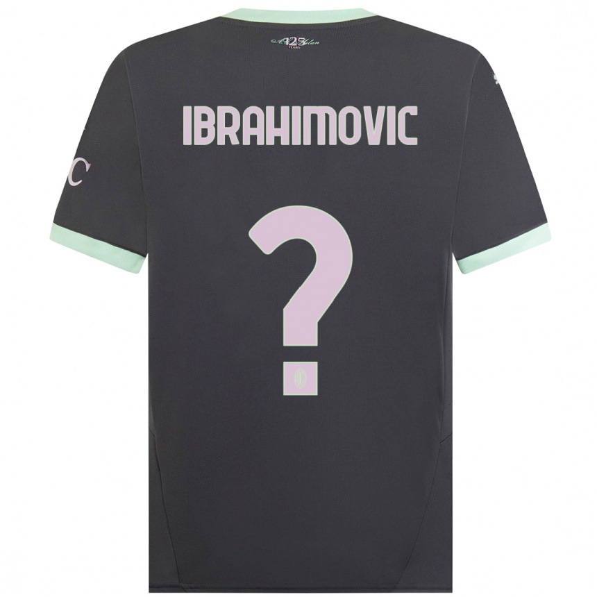 Kids Football Vincent Ibrahimovic #0 Grey Third Jersey 2024/25 T-Shirt Canada