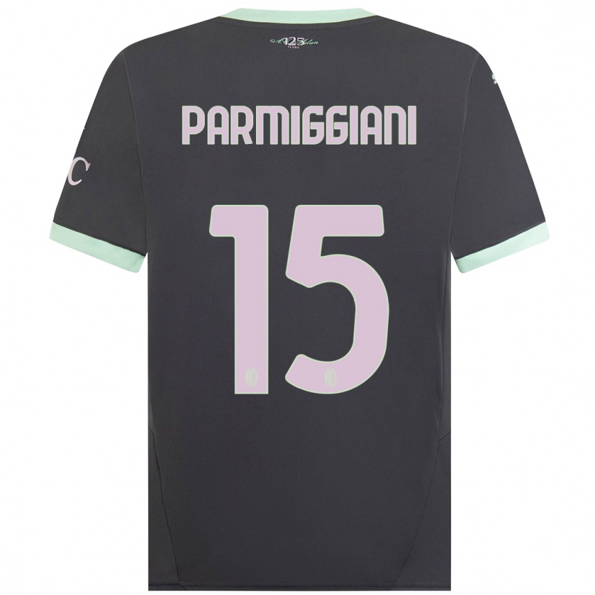 Enfant Football Maillot Pietro Parmiggiani #15 Gris Troisieme 2024/25 Canada