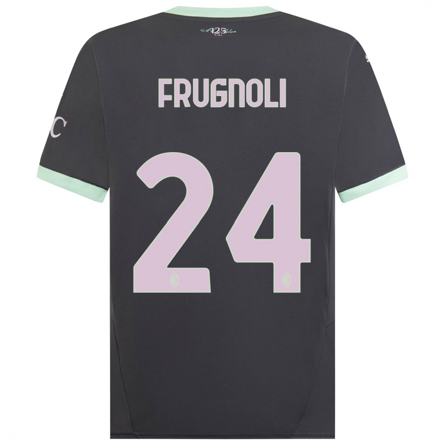 Enfant Football Maillot Leonardo Frugnoli #24 Gris Troisieme 2024/25 Canada