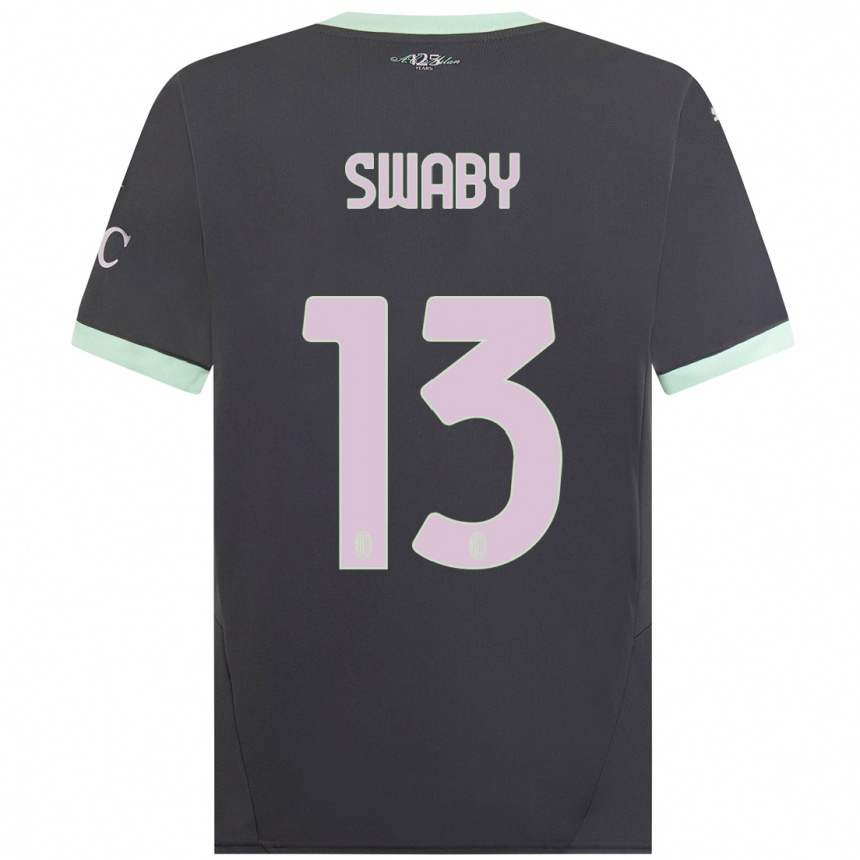 Kids Football Allyson Swaby #13 Grey Third Jersey 2024/25 T-Shirt Canada