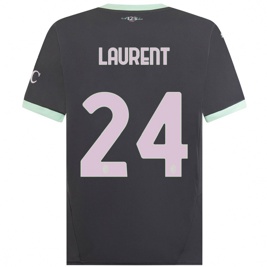 Enfant Football Maillot Emelyne Laurent #24 Gris Troisieme 2024/25 Canada