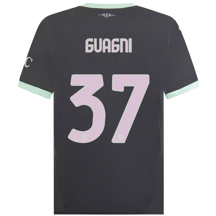 Kids Football Alia Guagni #37 Grey Third Jersey 2024/25 T-Shirt Canada