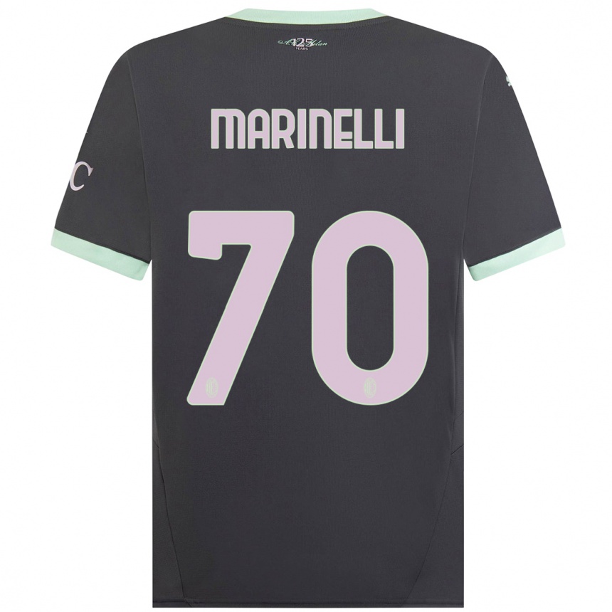 Kids Football Gloria Marinelli #70 Grey Third Jersey 2024/25 T-Shirt Canada