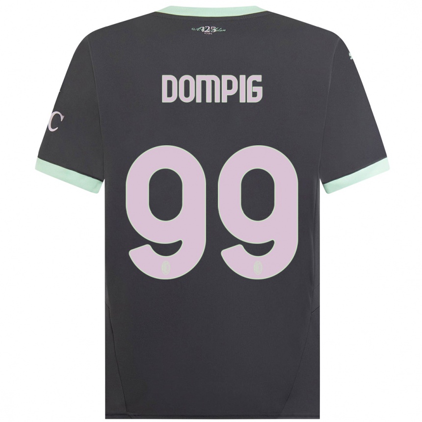 Kids Football Chanté Dompig #99 Grey Third Jersey 2024/25 T-Shirt Canada