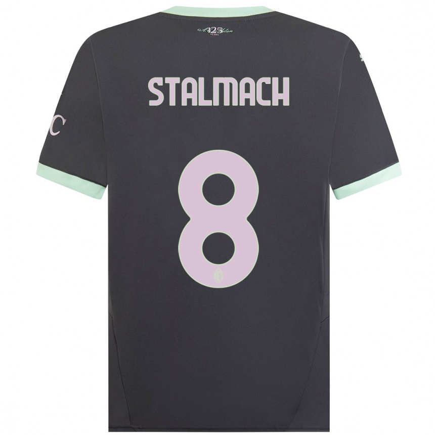 Kids Football Dariusz Stalmach #8 Grey Third Jersey 2024/25 T-Shirt Canada