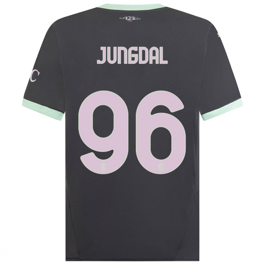 Kids Football Andreas Jungdal #96 Grey Third Jersey 2024/25 T-Shirt Canada