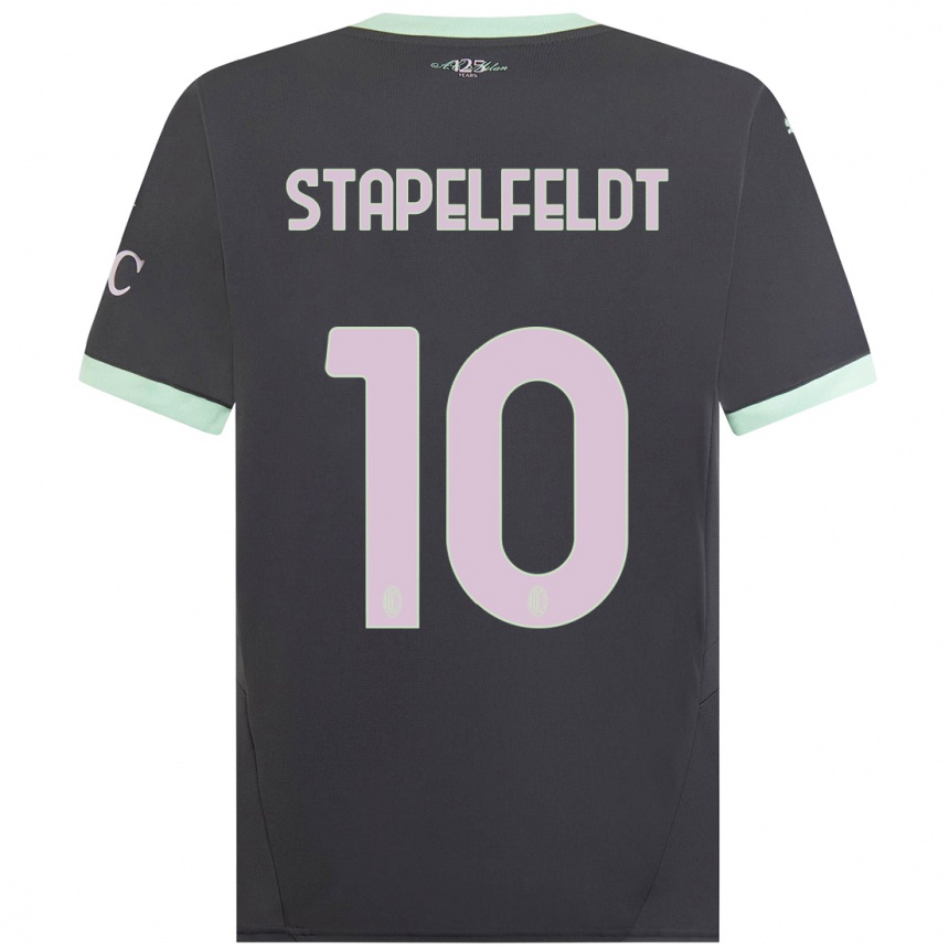 Kids Football Nina Stapelfeldt #10 Grey Third Jersey 2024/25 T-Shirt Canada