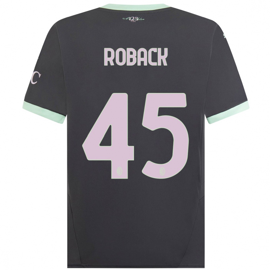 Enfant Football Maillot Emil Roback #45 Gris Troisieme 2024/25 Canada