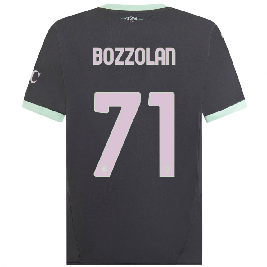 Enfant Football Maillot Andrea Bozzolan #71 Gris Troisieme 2024/25 Canada