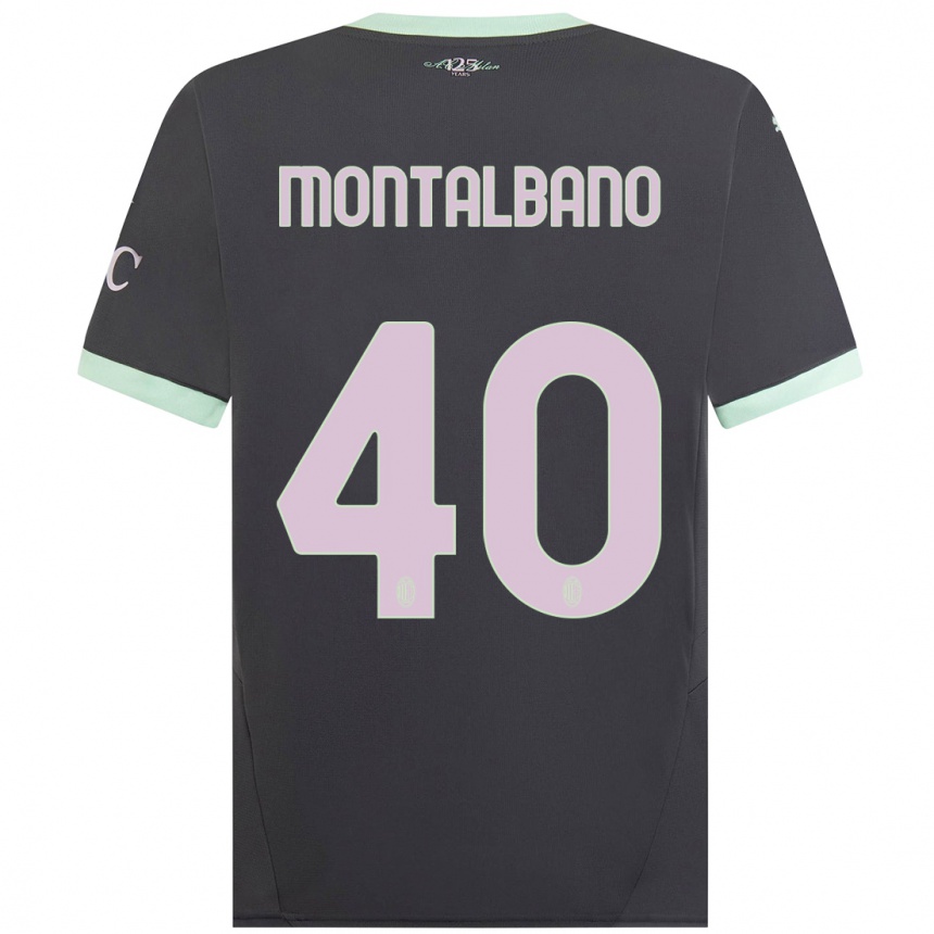 Enfant Football Maillot Nicolo Montalbano #40 Gris Troisieme 2024/25 Canada