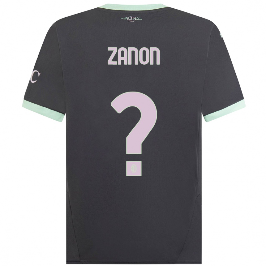 Enfant Football Maillot Thomas Zanon #0 Gris Troisieme 2024/25 Canada