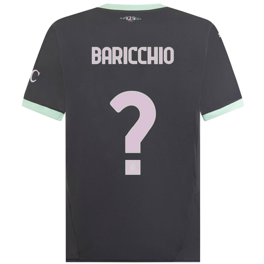 Enfant Football Maillot Luca Baricchio #0 Gris Troisieme 2024/25 Canada