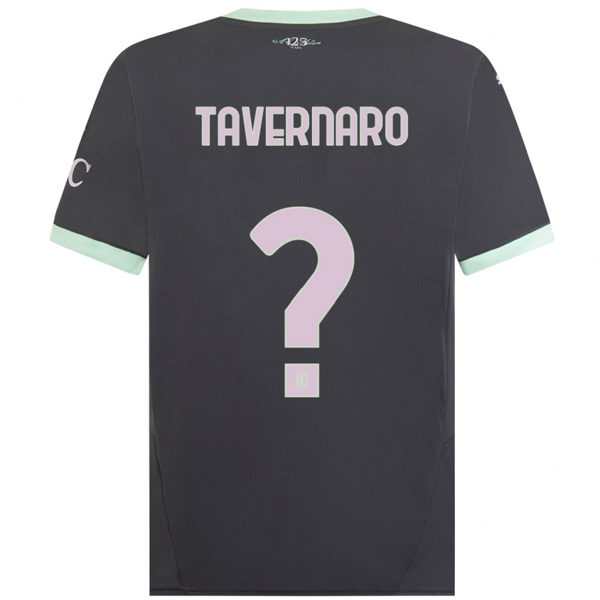 Kids Football Federico Tavernaro #0 Grey Third Jersey 2024/25 T-Shirt Canada