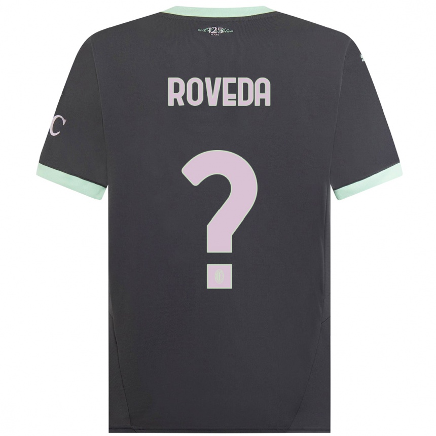 Kids Football Samuele Roveda #0 Grey Third Jersey 2024/25 T-Shirt Canada