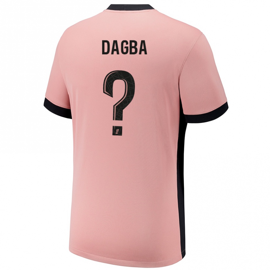 Kids Football Colin Dagba #0 Rust Pink Third Jersey 2024/25 T-Shirt Canada