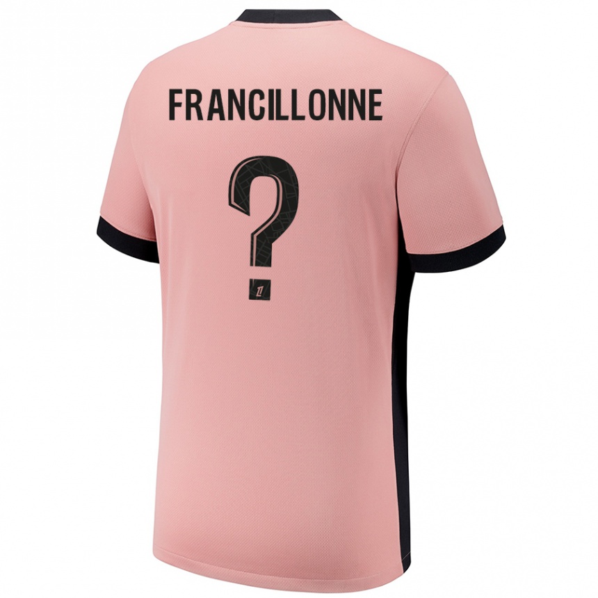 Kids Football Bryan Francillonne #0 Rust Pink Third Jersey 2024/25 T-Shirt Canada