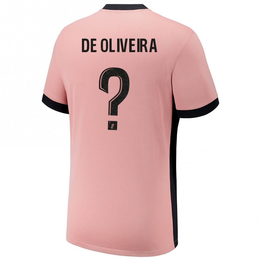 Kids Football Mathieu De Oliveira #0 Rust Pink Third Jersey 2024/25 T-Shirt Canada