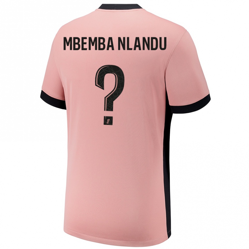 Kids Football Emmanuel Mbemba Nlandu #0 Rust Pink Third Jersey 2024/25 T-Shirt Canada